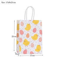 Joyeuses Pâques Lapin Papier Poignée Sac Cadeau Faveur Doux Emballage Sacs pour Pâques Fête Décoration Fournitures