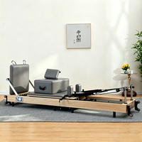 Lit de réformateur et table de Pilates pliables en bois de chêne durable, équipement de studio de Pilates portable, garantie de 3 ans, pour la maison, le yoga et le fitness
