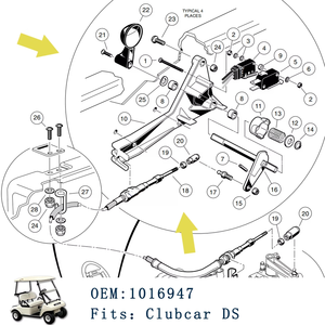 Interrupteur de changement de vitesse pour voiturette de golf <span class=keywords><strong>Club</strong></span> Car DS Fuel, adapté aux voiturettes de golf à essence DS, accessoires pour voiturette de golf OEM 1016947 - Product Image 6