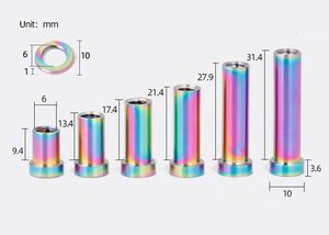 Hợp kim Titan Anodized M6 bu lông Khóa Phanh Xe Đạp bu lông Phụ Kiện Xe Đạp đai ốc Titan - Product Image 3