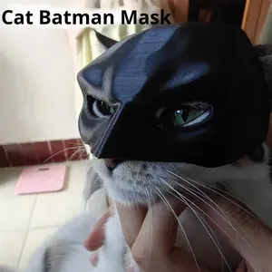 Mode 3D imprimé chauve-souris pour animaux de compagnie drôle écologique PVC Halloween Costumes motif solide créatif toutes les saisons mode masque facial pour animaux de compagnie - Product Image 2