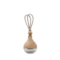 Bouteille de parfum vide en verre blanc de 6 ml avec couvercle en forme de goutte d'eau breveté HuaYi, diffuseur d'air frais pour voiture, à suspendre au rétroviseur
