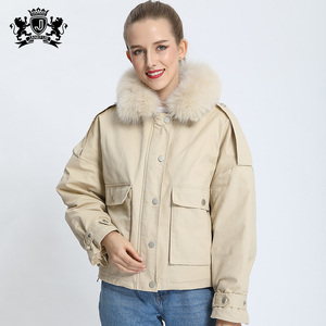 Veste en duvet <span class=keywords><strong>de</strong></span> <span class=keywords><strong>canard</strong></span> pour femme, Parka d'hiver avec col en fourrure <span class=keywords><strong>de</strong></span> renard, vêtement d'extérieur épais et chaud, manteaux bouffants - Product Image 6