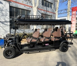 Nuovo Golf Cart Elettrico Fuoristrada 7-8 Posti in Metallo e Plastica Batteria 48V Velocità 30-50km/h Autonomia 90km Veicolo per Caccia Novità - Product Image 1