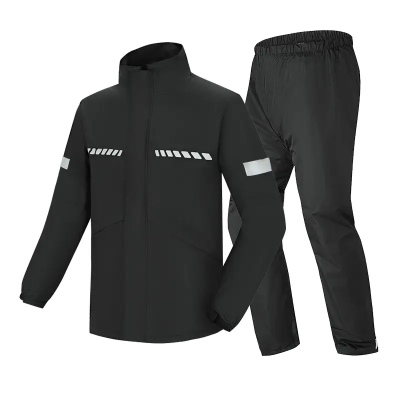 Nouveau design réglable noir moto imperméable réfléchissant imperméable