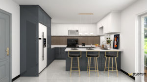 Meuble de cuisine sur mesure en panneau mélaminé, design de meuble de cuisine, mobilier de cuisine avec prix d'usine - Product Image 2