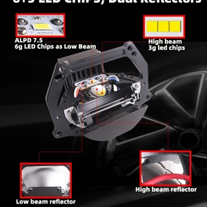 China Hot Sale High Quality Best Price F50 3 Inch Bi <b>Led</b> <b>Projector</b> Lens Headlights 110w Per Set Aftermarket Automotive <b>Led</b> Bulbs - Product Image 5