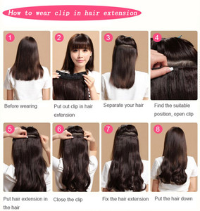 Extensión <span class=keywords><strong>de</strong></span> <span class=keywords><strong>cabello</strong></span> Remy sin costuras para mujer, <span class=keywords><strong>extensiones</strong></span> <span class=keywords><strong>de</strong></span> <span class=keywords><strong>cabello</strong></span> humano virgen con <span class=keywords><strong>Clip</strong></span> - Product Image 6