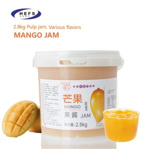 2025 OEM Haute Qualité Premium Sirop Liquide Thé Lait Café 2.8KG Pâte De Mangue Pot Sous Vide Gelée Bonbons Confiture De Fruits Avec Pulpe - Product Image 3
