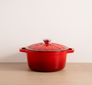 Elegant Glossy Red Enamel Style Ceramic Casserole <b>Set</b>, <b>Stoneware</b> Casserole Cookware & <b>Dinnerware</b> for Modern Kitchen & Gifting - Product Image 6