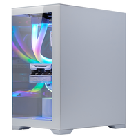 AntarcChill New Design Gaming Computer Hardware & Software Middle Tower Pc Case Panel Water Cooler ATX Case Full Glass Stock