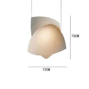 Wabi-Sabi Style Nordic Fabric <b>Dining</b> Room Chandelier Creative Loft Staircase Bar Counter Pendant <b>Light</b> Fixture for Living Room - Product Image 1