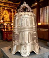 Grande cloche d'église religieuse bouddhiste en bronze, moulée sur mesure, artisanat métallique fait main pour église