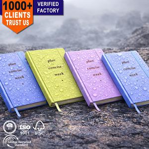 Échantillon gratuit de carnet en tissu imperméable A5 A6 A7, logo en relief, couverture rigide, liste de choses à faire, bloc-notes, bande élastique, planificateur budgétaire - Product Image 1