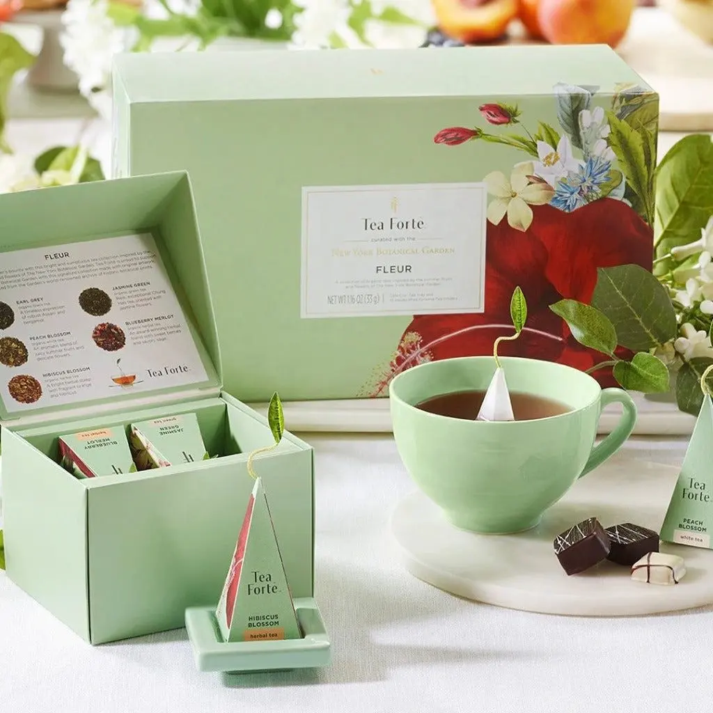 Yüksek kalite çiçek çayı karton özel karton hediye kutusu ambalaj için çay seti lüks hediye kutusu