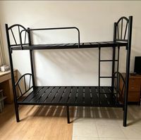 Sommier minimaliste en fer robuste pour matelas, lit superposé Queen portable et extensible pour chambre et école