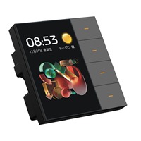 KLASS nouveau design tuya 3.5 ''écran central 4 gangs Zigbee boutons poussoirs toute la maison Tuya Control Smart Home Control Switch Panel