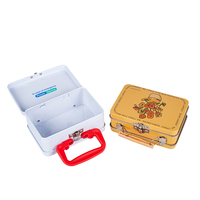Boîte en métal rectangulaire en gros pour cadeaux de mariage, emballage, badges, étui en étain, boîte à cartes de jeu