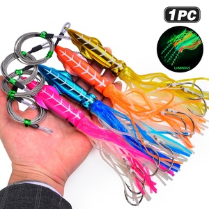 WildTrek 115g-261g Esca Luminosa per Calamari con Filo in Acciaio, Esca per Acqua Salata per Tonno, Kingfish, Spigola, Pesca in Lago e Fiume - Product Image 1