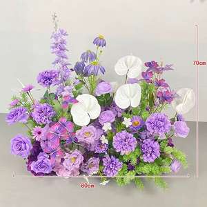 Décoration murale <span class=keywords><strong>artificielle</strong></span>, arrangement floral suspendu, fond de photographie mural en panneau KT, arrangement - Product Image 3