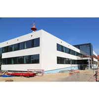 Edificio Prefabricado Residencial y Comercial de Tres Pisos, Estructura de Acero para Oficinas, Edificio Escolar Prefabricado