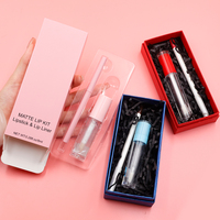 Kit Lèvres Végétalien 2-en-1 en Gros Marque Privée Maquillage Waterproof Personnalisable Votre Marque Crayon à Lèvres Brillant à Lèvres Ensemble Combo Lèvres
