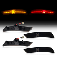 Feux de positionnement LED avant et arrière de style X pour Chevrolet Camaro 2016-2024, réflecteurs latéraux ambre et rouges, lot de 4 pièces (paire)