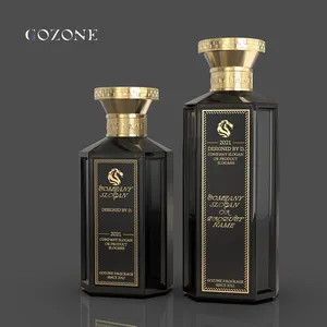 2023 High End Fancy Spray progetta il tuo quadrato unico nero arabo 50 Ml 100 Ml bottiglia di profumo di lusso