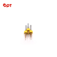Forets micro en carbure de tungstène OPt pour PCB, 0,1-3,175 mm, finition aluminium, foret hélicoïdal jaune avec butée de profondeur, garantie 3 ans, CNC