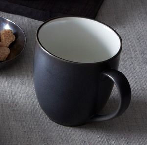 Mug de bistrot en céramique noir mat gravé au laser, robuste, 15 oz, <span class=keywords><strong>Rico</strong></span> Industries NBA Basketball Detroit Pistons Alternate 1 - Product Image 1