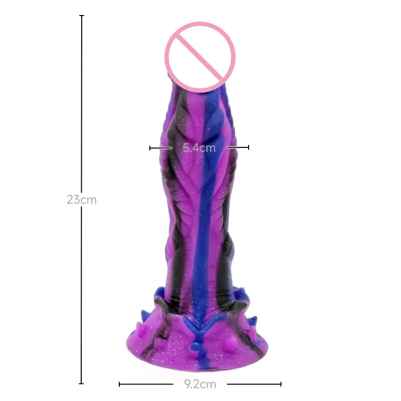 Mainan seks dewasa Dildo ukuran besar multiwarna silikon bercahaya lunak steker Anal stimulasi Super