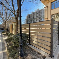 Installation facile, clôture extérieure naturelle de 6 pieds, panneau de clôture en composite WPC imperméable, plancher de terrasse extérieur, clôture de jardin, panneau de clôture pour cour