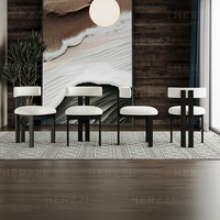 Chaises de salle à manger et de restaurant confortables à dossier haut pour coiffeuse de salon de café avec siège de cadre
