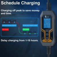 Chargeur portable pour véhicule électrique feyree 11 kW GBT 3 phases 16A réglable avec application WiFi et adaptateur 380 V, chargeur portable pour véhicule électrique avec batterie