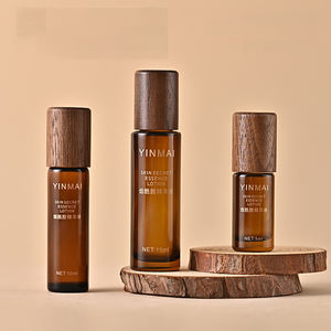 Botellas de rodillo de perfumes de aceite esencial de vidrio grueso ámbar de 5-15ml Botellas de rollo vacías de vidrio marrón clásico - Product Image 1