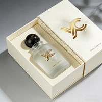 Flacons de parfum en verre cylindriques de luxe YC avec couvercles, boîtes d'emballage personnalisables avec logo - 30 ml/50 ml/100 ml