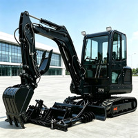 LIVRAISON GRATUITE Micro-excavatrices Mini 3 Tonnes EURO 5, Mini-excavatrice sur chenilles 2 Tonnes, Petite pelle CE avec moteur Kubota pour usage domestique