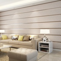 Wallpaper Dinding 3D Motif Garis Lebar Eropa Warna Putih Berbahan Beludru Kulit Rusa, Perekat Sendiri, untuk Kamar Tidur, Ruang Tamu, Dinding Latar, Hotel