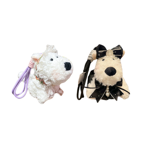 Llavero de peluche Kawaii West Highland White Terrier, lindo colgante de peluche de <span class=keywords><strong>perro</strong></span> Scottie de dibujos animados, mini llavero de peluche de <span class=keywords><strong>perro</strong></span> suave - Product Image 3