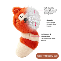 Jouet pour chien en peluche TPR, balle sonore rebondissante, motif animal de dessin animé mignon, durable, 5,5 cm, 9 cm, anti-ennui, interactif, écologique, anti-anxiété