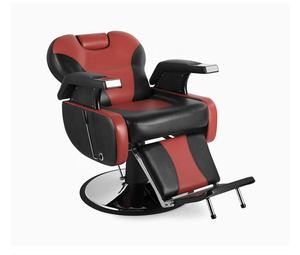 Chaise de barbier noire et rouge pour salon de beauté, chaise de salon de haute qualité, mobilier de coiffure pas cher avec grande pompe - Product Image 5
