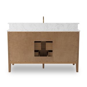 Mobile <span class=keywords><strong>Bagno</strong></span> Moderno di Lusso in Legno di Quercia con Lavabo Singolo e Top in Marmo per Arredamento di Alta Gamma - Product Image 4