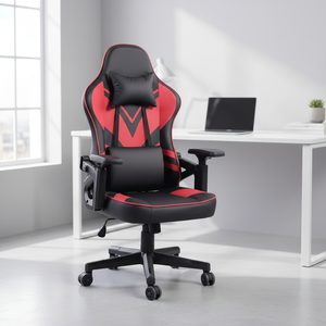 Silla de Juego Ergonómica Premium de Cuero, Respaldo Alto Ajustable y Giratorio para Largas Sesiones, Uso Profesional en Oficina y Hogar, 59B2 59B2 - Product Image 1