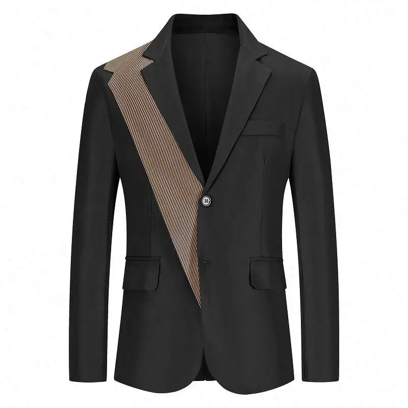 Trend Men Assorted Colors Suit Coat Plus Size Business Formal Suit New Design Loose Button Fly Flat Front