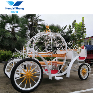 Chariot de cendrillon blanc classique chariot de cheval royal pour mariage noël CE approuvé sièges en cuir de frein à disque hydraulique 1-6 - Product Image 4