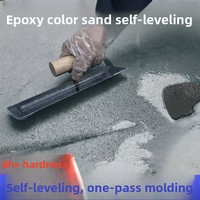 Peinture de sol autolissante époxy à sable coloré, comparable au marbre, pour rénovation de carrelage liquide, anti-usure, spécialisée pour sols en ciment, application au pinceau