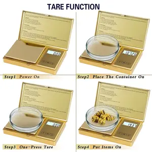 Cân Điện Tử Mini Cầm Tay Chính Xác 200G Cân Kỹ Thuật Số Cân Kim Cương Trang Sức Vàng 0.01G