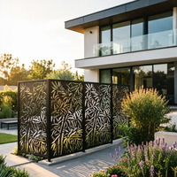 Panneau de séparation décoratif en acier Corten découpé au laser, pour intérieur et extérieur, clôture, panneau mural