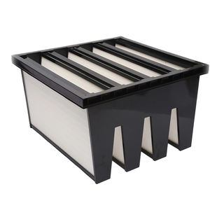 Filtro de aire de alto flujo con marco de plástico tipo V para sala limpia - Product Image 1