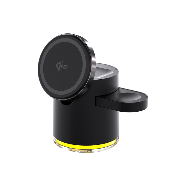 4 in 1 Smart Magnetic Wireless Charging Station 3-in-1 Cube Q-I 2 Certified 15W Wireless Charger Stand Compact for Travel